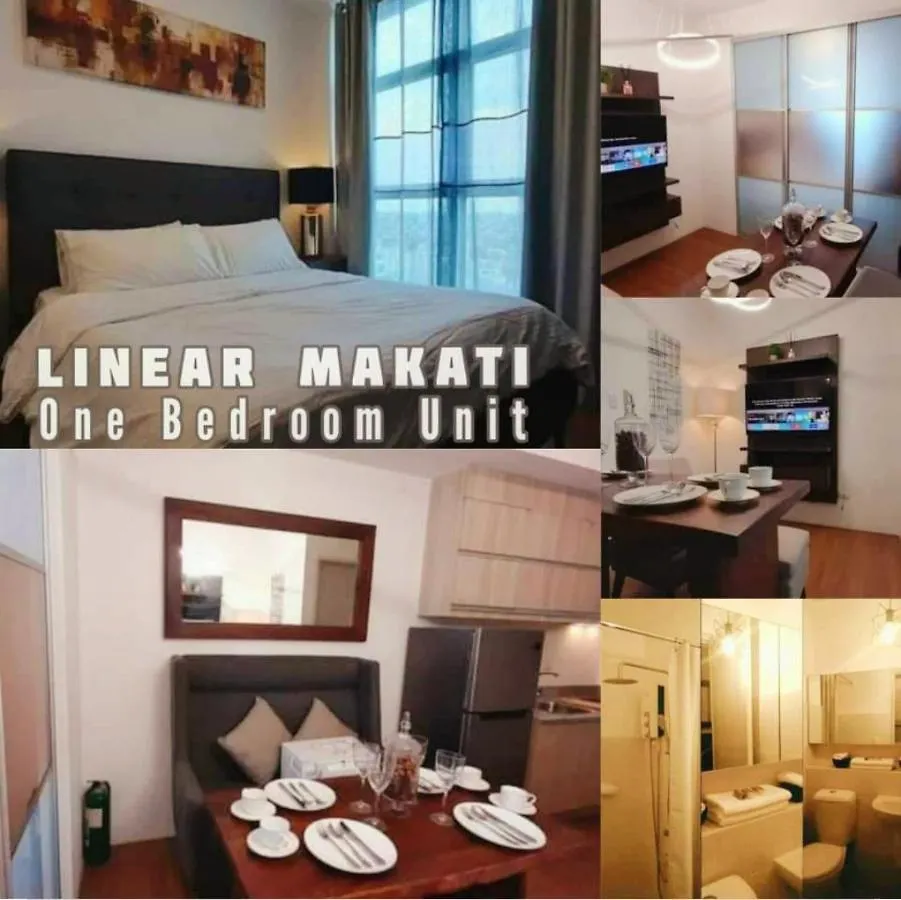 The Linear Makati Tower 1- With 1 Bedroom Bathroom Living Room N Kitchen The Rent Is 6 Days Minimum Manila Apartment